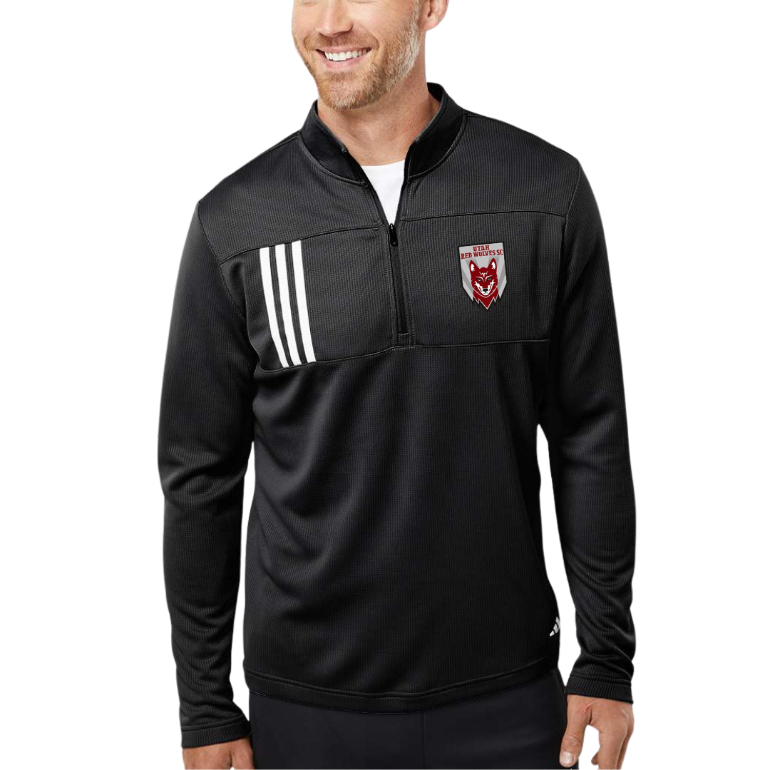 ADIDAS UTAH RED WOLVES 1/4 ZIP PULLOVER