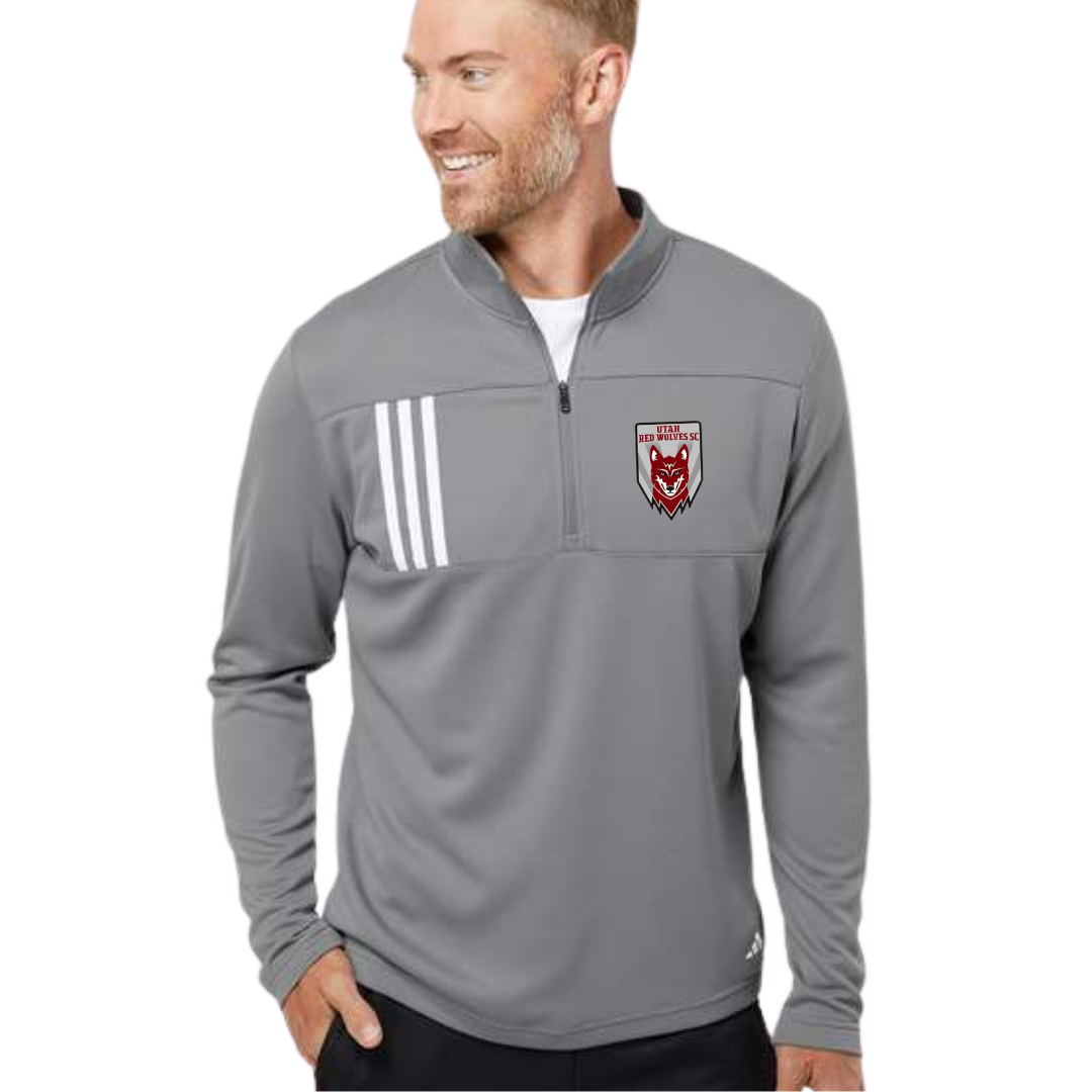 ADIDAS UTAH RED WOLVES 1/4 ZIP PULLOVER