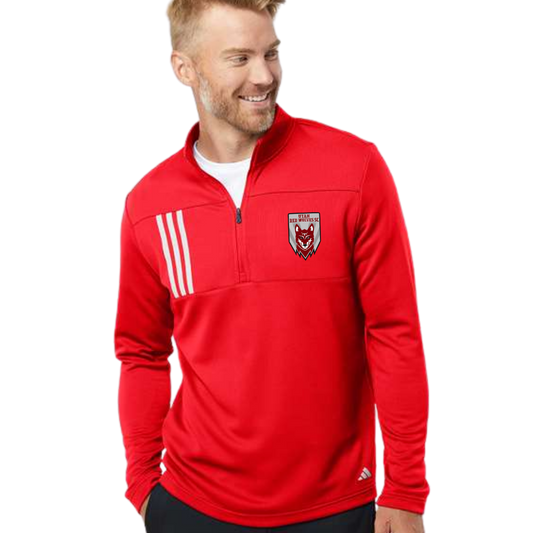 ADIDAS UTAH RED WOLVES 1/4 ZIP PULLOVER